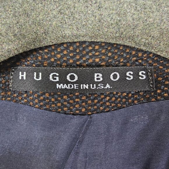 Hugo Boss Neiman Marcus Wool Blazer 46R Brown Ventless Office Quiet Luxury USA - Picture 5 of 15